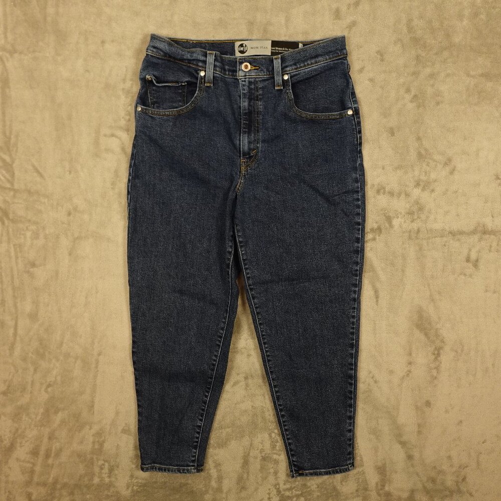 Levi's jeans silver tab mom jean women's 31 blue denim high rise tapered